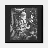 Aimant Christmas Santa Claus Merry X-mas Funny Cat Selfie (Devant)