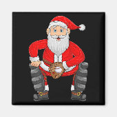 Aimant Christmas Santa Playing Baseball Catcher Xmas Srts (Devant)