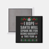 Aimant Christmas Santa Spank Naughty Ugly Christmas Sweat (Recto/Verso)
