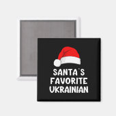 Aimant Christmas Santa's Favorite Ukrainian Funny Pajama (Recto/Verso)