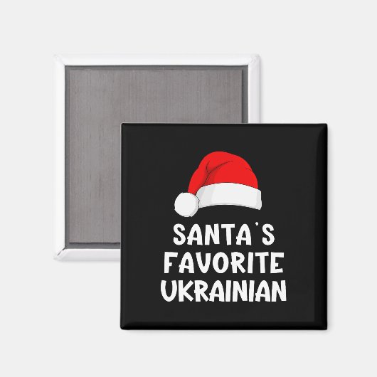 Aimant Christmas Santa's Favorite Ukrainian Funny Pajama (Recto/Verso)