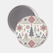Aimant Christmas Scandinavian Geometric Minimalist (Recto/Verso)