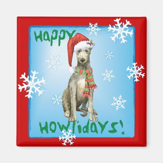 Aimant Christmas Scottish Deerhound (Devant)