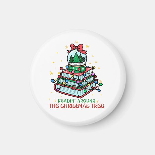 Aimant Christmas Snow Globe Book for Readers (Devant)