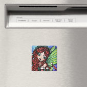 Aimant Christmas Snow Irish Fae Fairy Art de Hannah Lynn (In Situ (Lave-vaisselle))