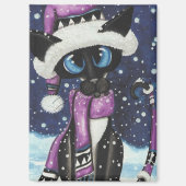 Aimant Christmas Snow Siamese Cat American MoJo Pillows (Recto)