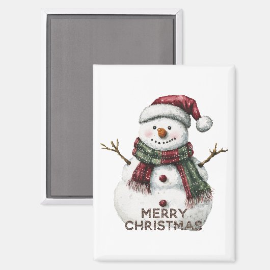 Aimant Christmas Snowman (Recto/Verso)