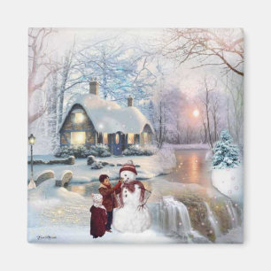 Aimant Christmas Snowman Winter Wonderland