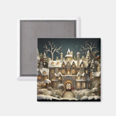 Aimant Christmas Snowy Manor Storybook Wonderland (Recto/Verso)