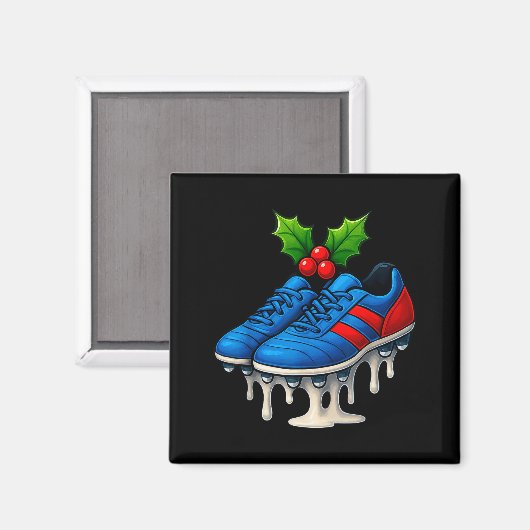 Aimant Christmas Soccer Cleats Ice Cream Drip Xmas (Recto/Verso)