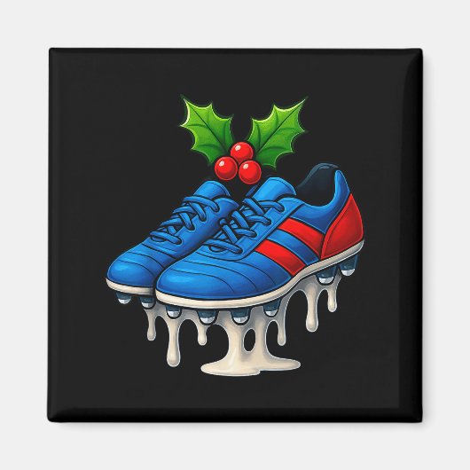 Aimant Christmas Soccer Cleats Ice Cream Drip Xmas (Devant)