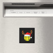 Aimant Christmas Softball Xmas Santa Srts Hat Mens Womens (In Situ (Lave-vaisselle))