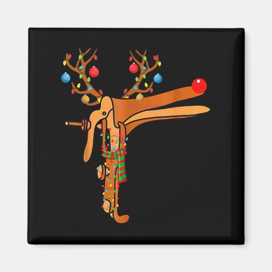 Aimant Christmas Speculum Reindeer Funny Xmas Nurse Midwi (Devant)