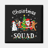 Aimant Christmas Squad Santa Dabbing Elf Family Matching (Devant)