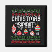 Aimant Christmas Srit Matching Funny Couples Ugly Sweater (Devant)