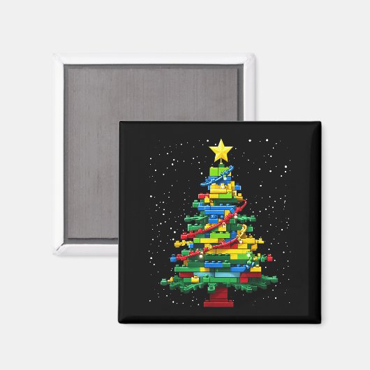Aimant Christmas Tree Block Brick Building Xmas Master Bu (Recto/Verso)
