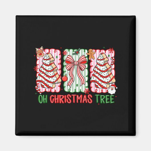 Aimant Christmas Tree Cake Funny Quote Oh Christmas Tree (Devant)