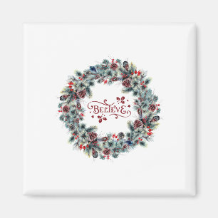 Aimant Christmas Wreath CROIRE Typographie