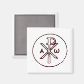 Aimant Christogramme sacré Chi-Rho Beaux-Arts (Recto/Verso)