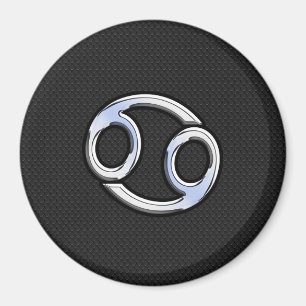 Aimant Chrome comme cancer Zodiac Connexion Noir