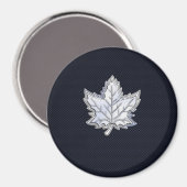 Aimant Chrome comme feuille d'érable sur l'impression de  (Recto/Verso)