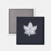 Aimant Chrome Comme Maple Leaf Fibres de carbone Impressi (Recto/Verso)
