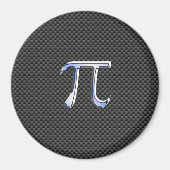 Aimant Chrome comme symbole Pi sur l'impression de fibre  (Devant)