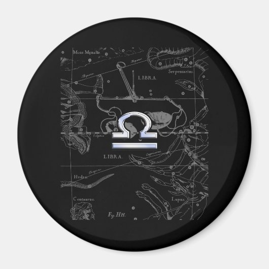 Aimant Chrome like Libra Zodiac (Devant)