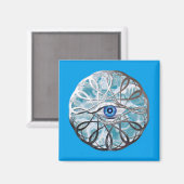Aimant Chrome Mystical Eye Design (Recto/Verso)