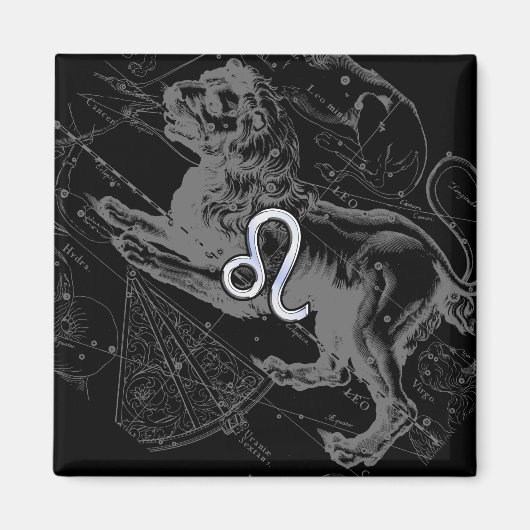 Aimant Chrome Style Leo Zodiac Connexion Hevelius (Devant)