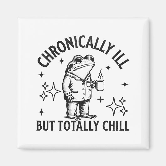 Aimant Chronically Ill Funny Frog Chronic Pain & Illn (Devant)