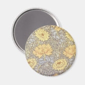 Aimant Chrysanthème jolie fleur de William Morris (Recto/Verso)