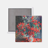 Aimant Chrysanthème rouge, Monet (Recto/Verso)