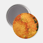 Aimant Chrysanthèmes orange Fire (Recto/Verso)