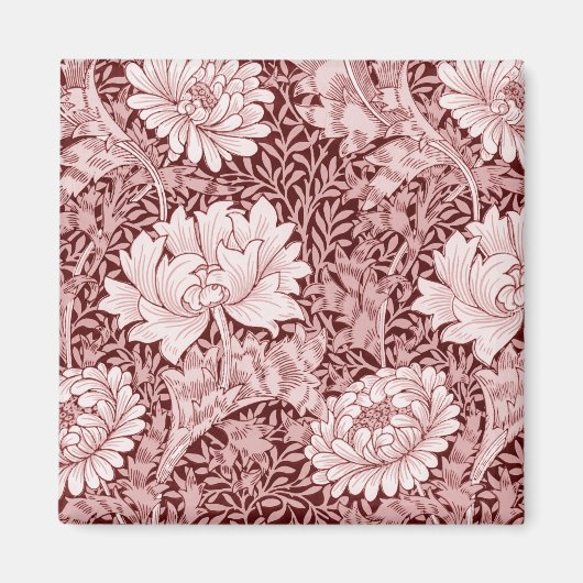 Aimant Chrysanthemum Maroon, William Morris (Devant)