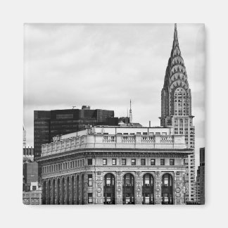 Aimant Chrysler Building, Flatiron, Clouds B&W