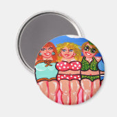 Aimant Chubby Beach Divas Amis (Recto/Verso)