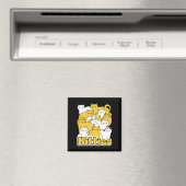 Aimant Chubby Kitties Design - Cat Art adorable (In Situ (Lave-vaisselle))