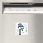 Aimant Chubby Snowman avec un commentaire amusant (In Situ (Lave-vaisselle))