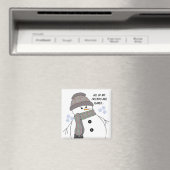 Aimant Chubby Snowman avec un commentaire amusant (In Situ (Lave-vaisselle))