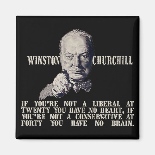 Aimant Churchill sur conservateurs et libéraux (Devant)