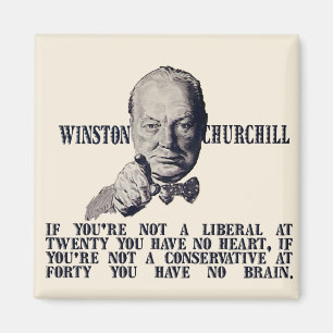 Aimant Churchill sur conservateurs et libéraux