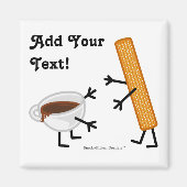 Aimant Churro & Chocolat - Personnalisable (Devant)