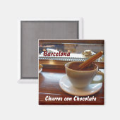 Aimant Churros con Chocolate, Barcelone (Recto/Verso)