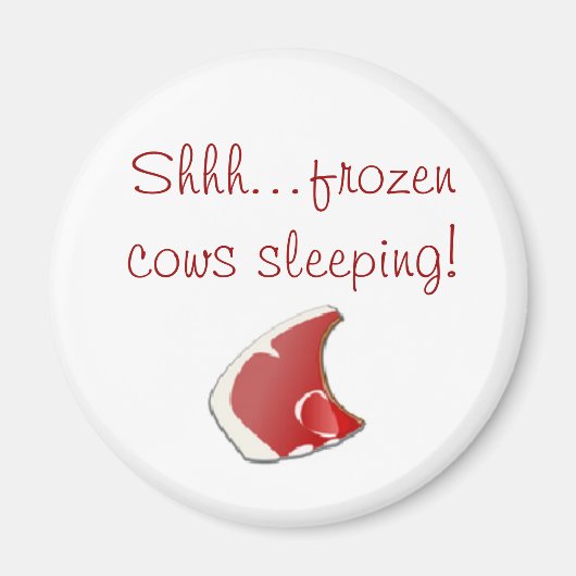 Aimant Chut...des vaches congelées qui dorment ! (Devant)