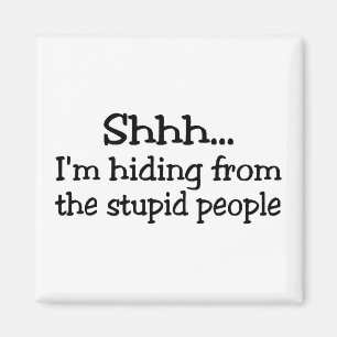 Aimant Chut Im se cachant des personnes stupides