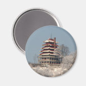 Aimant Chute de neige sur la Pagode (Recto/Verso)
