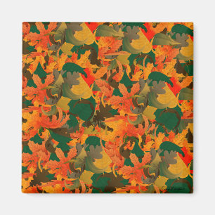 Aimant Chute du Motif Feuille pour l'automne
