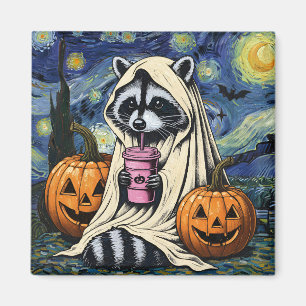 Aimant Chute Halloween Ghost Citrouille Raccoon Costume S