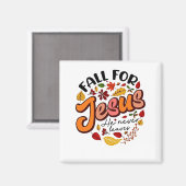 Aimant Chute pour Jésus Il ne Feuilles Jamais Chute de Th (Recto/Verso)